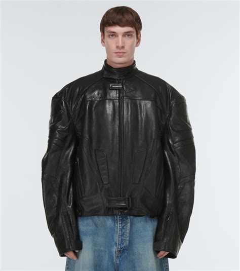 balenciaga leather jacket replica|balenciaga leather biker jacket.